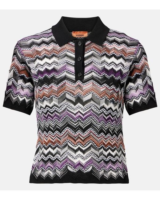 Polo Missoni en coloris Black
