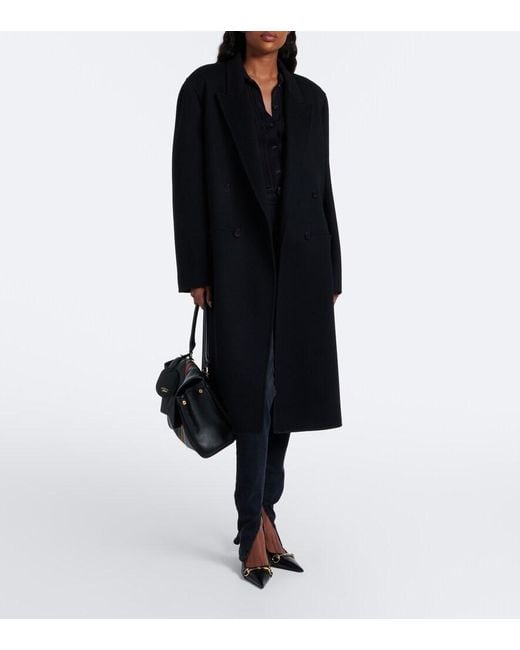 Gucci Black Double-Breasted Wool Coat