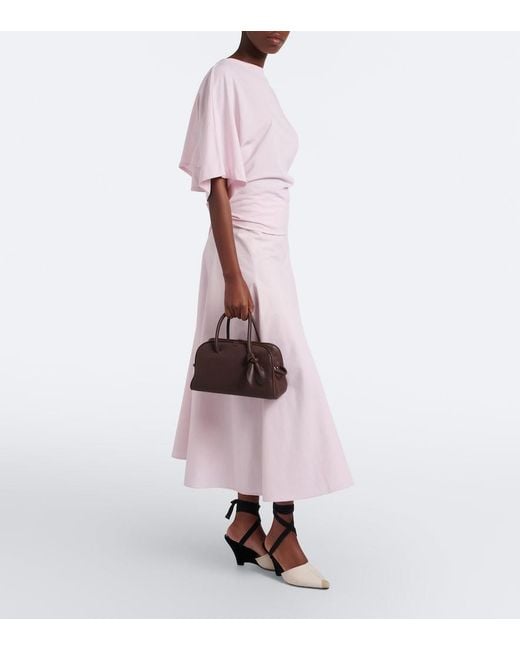 Jacquemus Brown Turismo Small Leather Bowling Bag