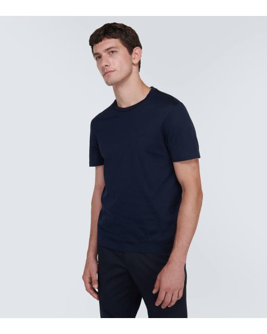 T-shirt en coton Brioni pour homme en coloris Blue
