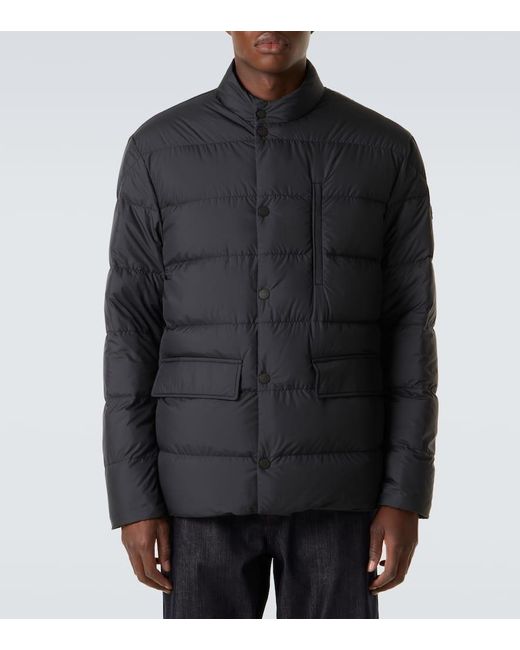 Moncler Blue Ouille Reversible Down Jacket for men