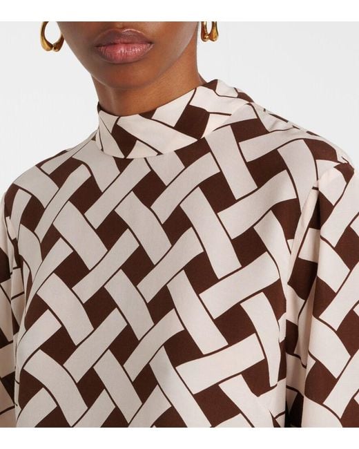 Blouse Libra Imprimee Rixo en coloris Brown