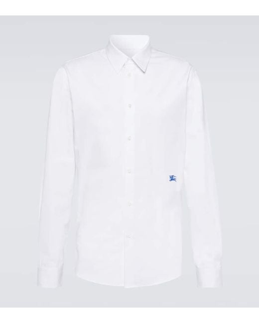 Camicia Prorsum Label in cotone di Burberry in White da Uomo
