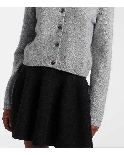 Lisa Yang Gray Felicia Cashmere And Silk Cardigan
