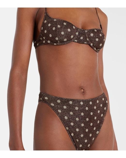 Oseree White Lumiere Polka-Dot Bikini