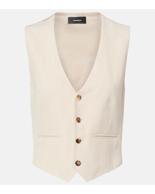 Wardrobe NYC Natural Single-Breasted Vest