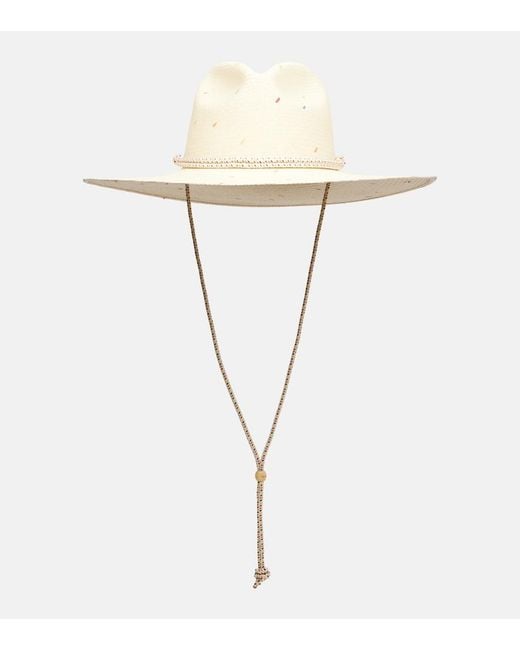 Zimmermann White Straw Cowboy Hat