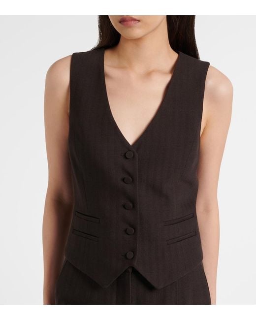 Gabriela Hearst Brown Wool Vest