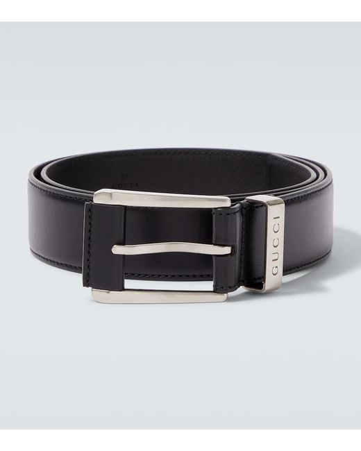 Gucci Black Leather Belt for men