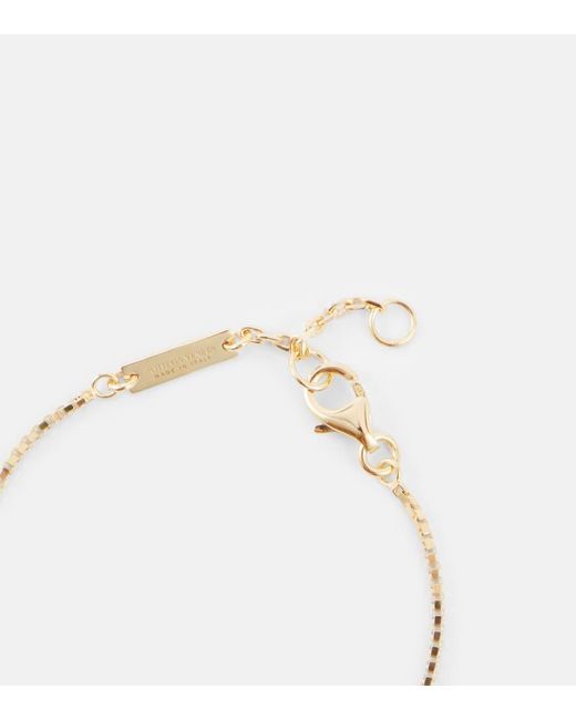 Pulsera Knot De Plata De Ley Banada En Oro Bottega Veneta de color White