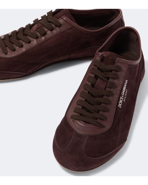 Dolce & Gabbana Brown Suede Sneakers for men