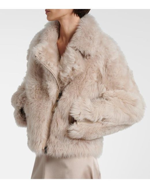 Brunello Cucinelli Natural Shearling Jacket