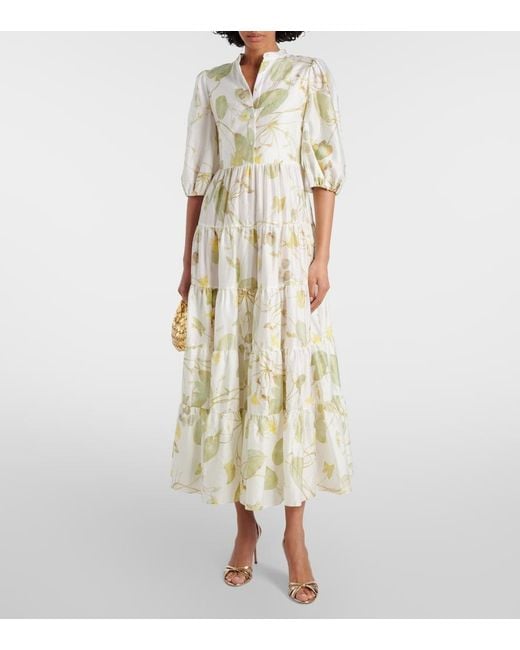Erdem White Cotton Maxi Dress