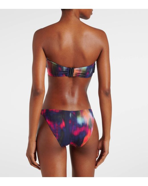 Eres Red Meridien Printed Bikini Top