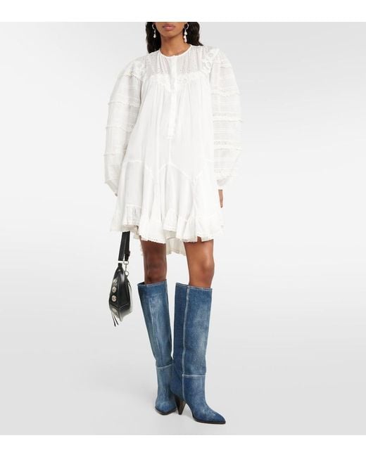 Isabel Marant Blue Pre-Loved Ririo 80Mm Denim Boots