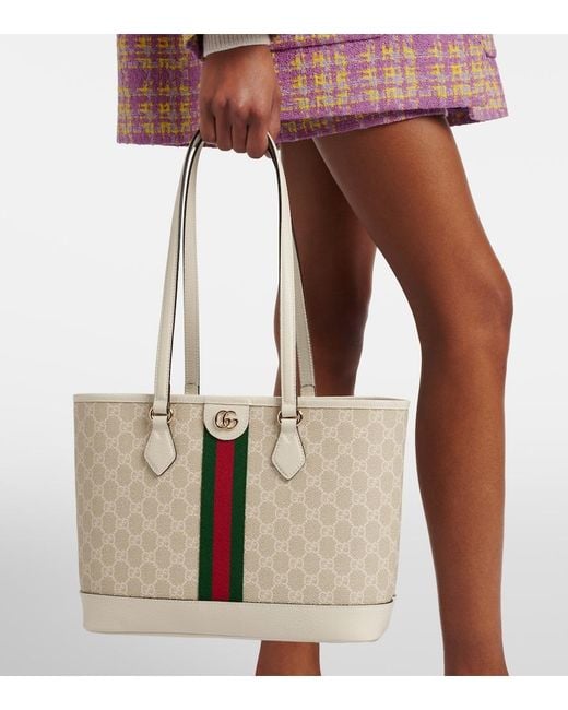 Shopper Ophidia Gg Medium di Gucci in White