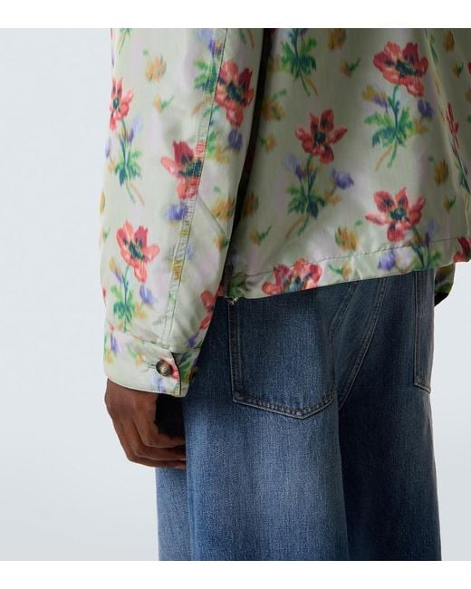 Loewe Green Floral Reversible Jacket for men