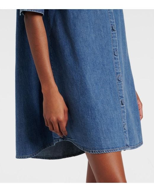 FRAME Blue Play Denim Minidress