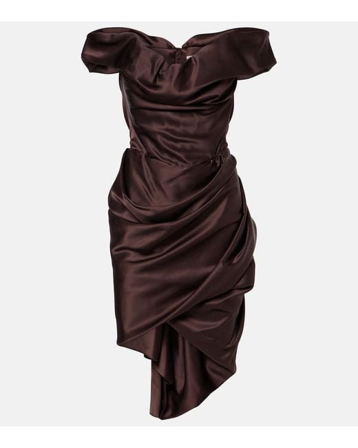 Vivienne Westwood Brown Minikleid Nova Cora Aus Satin