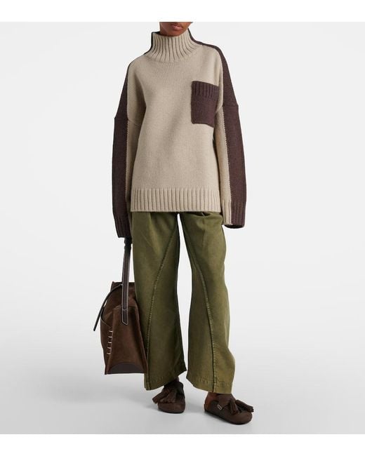 J.W. Anderson Natural Wool And Alpaca-Blend Turtleneck Sweater