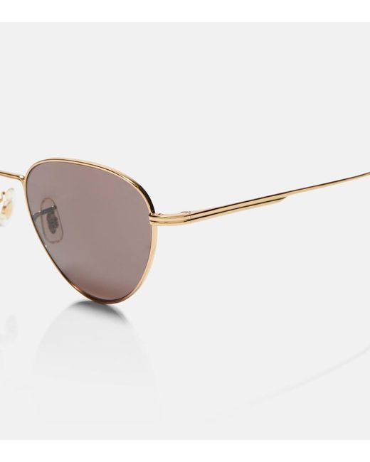 Khaite Brown X Oliver Peoples Aviator Sunglasses