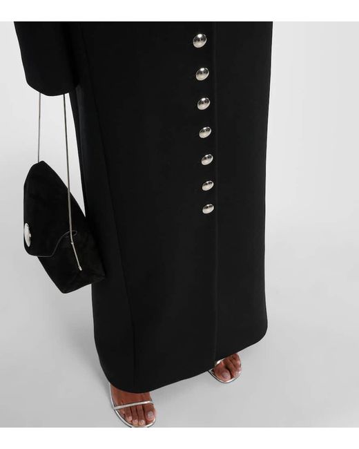 Khaite Black Mantel Saphra Aus Einem Wollgemisch
