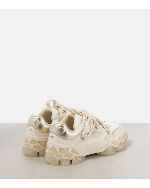 Jimmy Choo Natural Diamond X Ii F Leather Sneakers
