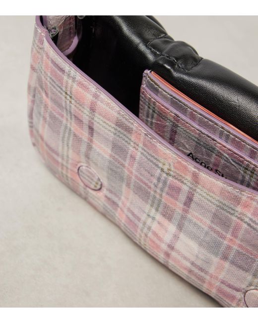 Acne Pink Atroska Tea Towel Micro Leather Shoulder Bag