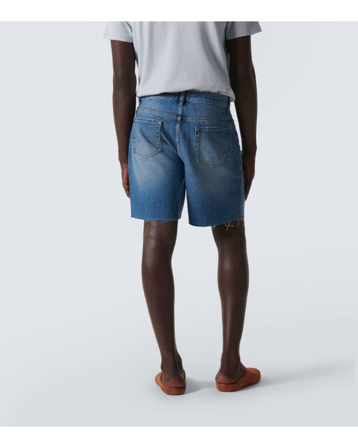 FRAME Blue Vintage Denim Shorts for men