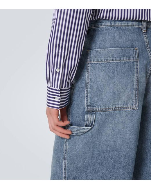 Shorts di jeans a vita media di Bottega Veneta in Blue da Uomo