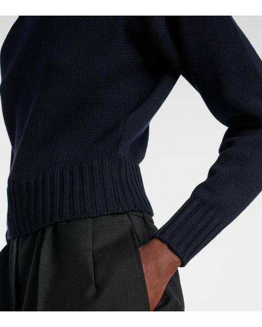 Jersey De Algodon Prada de color Blue