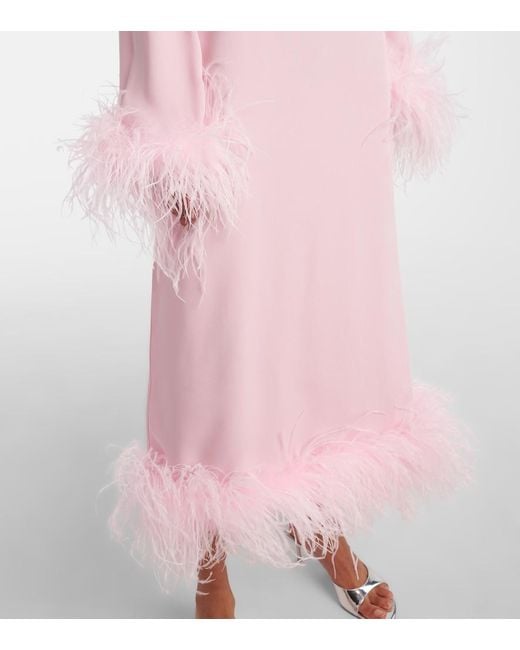 Taller Marmo Pink Gina Crepe Cady Midi Dress