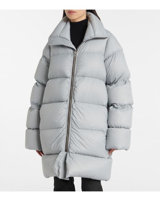 Rick Owens Gray Turtle Oversized Down Jacket