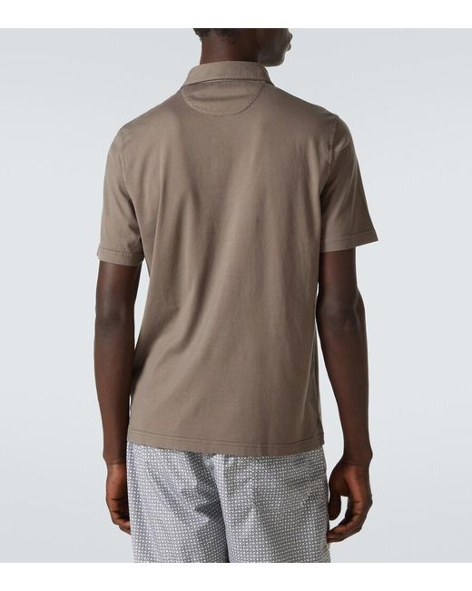 Polo Zero De Jersey De Algodon Fedeli de hombre de color Brown
