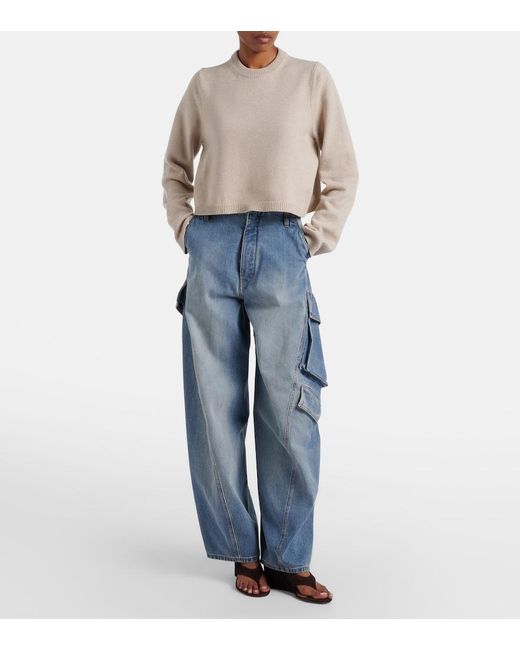 Alaïa Natural Cashmere And Wool-Blend Sweater
