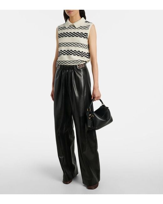 Loewe Black Featherlight Puzzle Large Leather Top-Handle Bag
