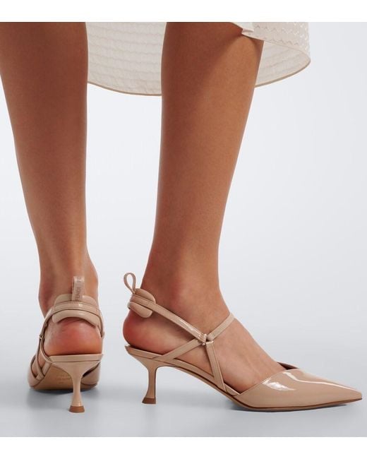 Fendi Pink Very Colibri Patent Leather Slingback Pumps