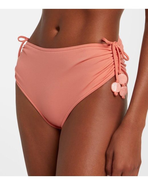 Eres Pink Christie Beaded Bikini Bottoms