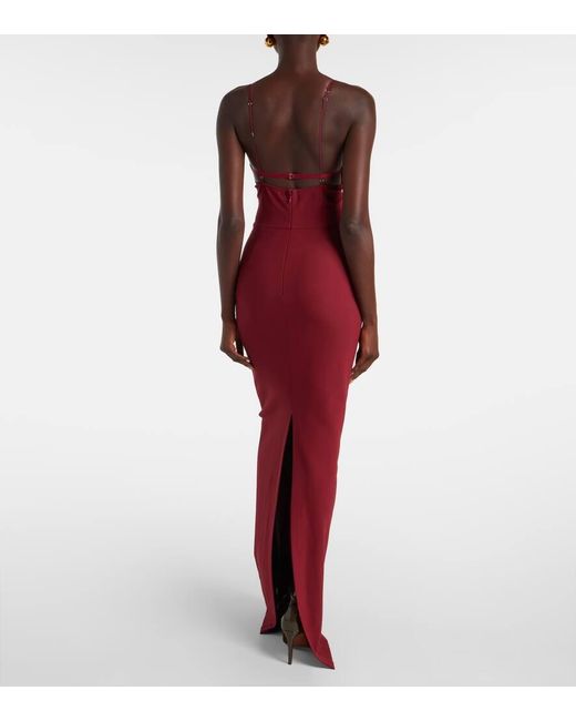 Nensi Dojaka Red Cutout Gown