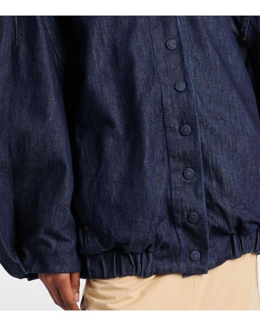 Dries Van Noten Blue Oversize-Jacke Aus Denim