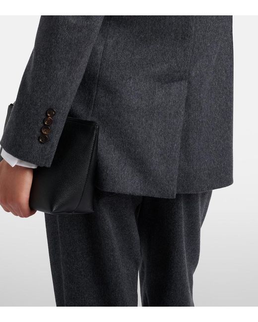 Brunello Cucinelli Black Double-Breasted Wool Jacket
