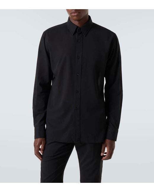 Tom Ford Hemd Aus Baumwoll-Voile in Black für Herren