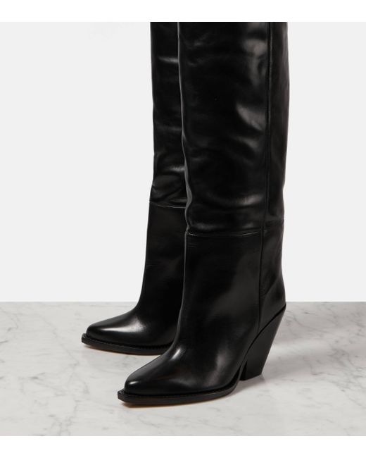 Isabel Marant Black Knee-high Leather Boots