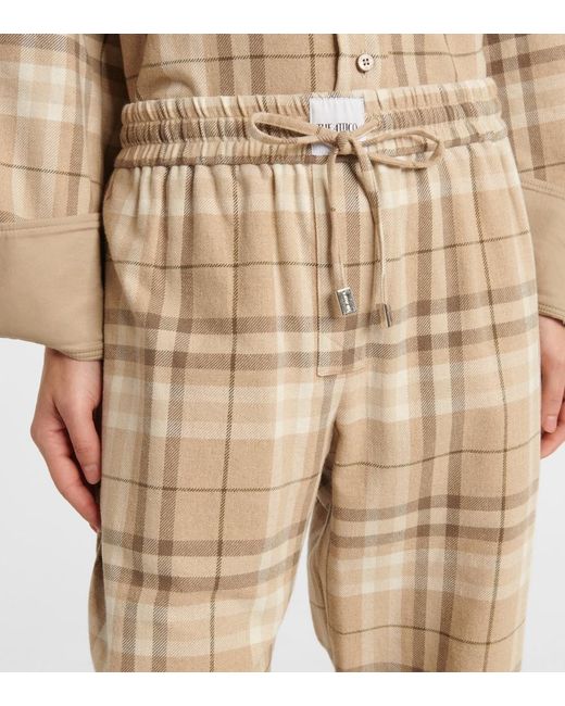 The Attico Natural Cotton-Blend Sweatpants