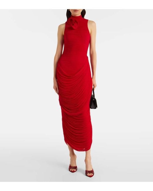 Christian Louboutin Red Lasera Strass Heeled Mules 100