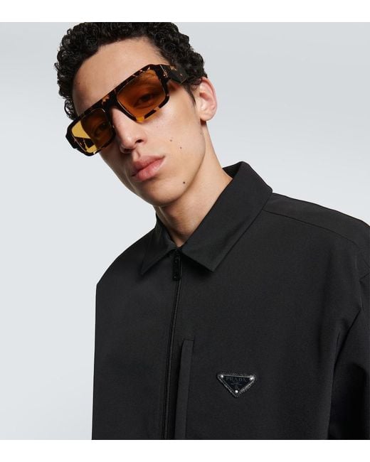 Prada Brown Symbole Tortoiseshell Square Sunglasses for men