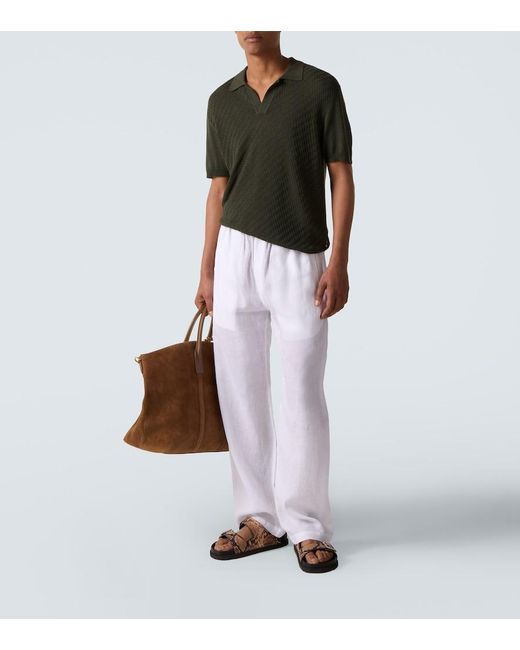 Orlebar Brown Green Horton Silk And Cotton Polo Shirt for men