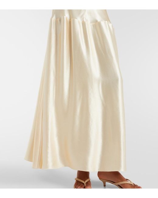 FFORME Natural Clodia Satin Maxi Dress