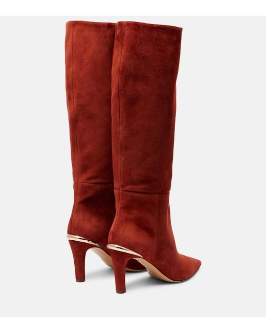 Gabriela Hearst Red Aura Knee-High Suede Boots