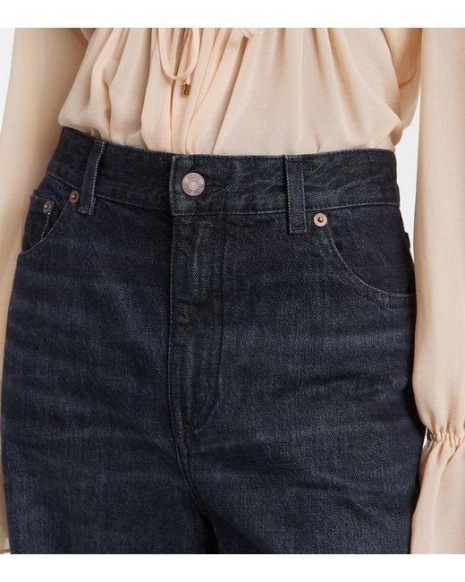 Chloé Blue High-Rise Wide-Leg Jeans